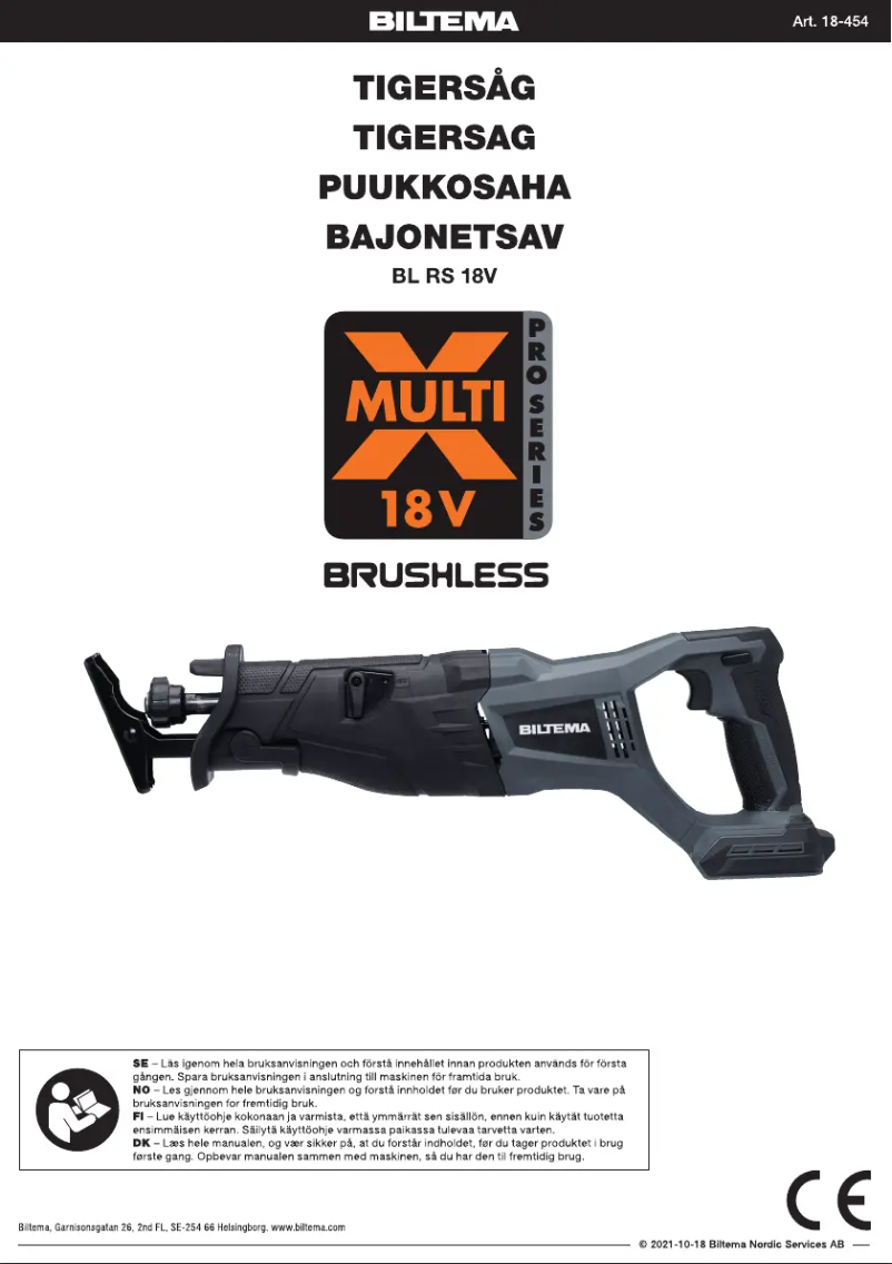 Page n°1 - Manuel utilisateur Biltema RS 18