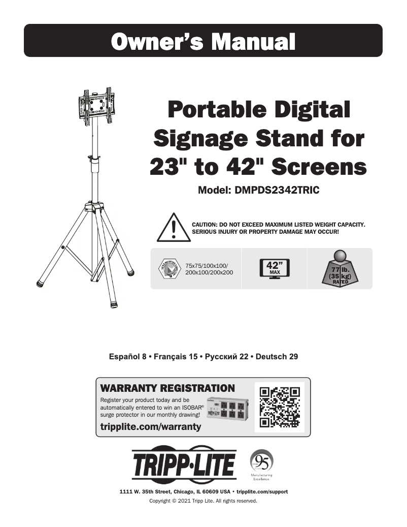 Page 1 of the manual User Manual Tripp Lite DMPDS2342TRIC