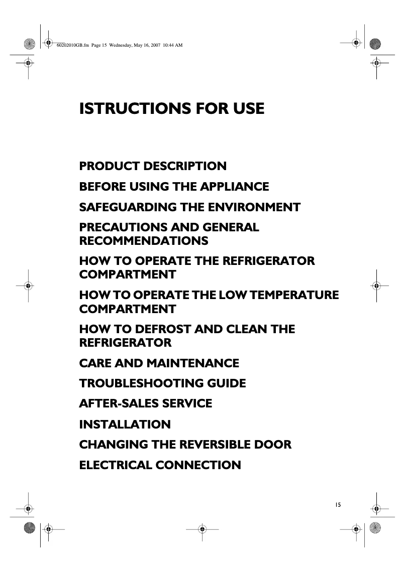 Página 1 del manual Manual de usuario Whirlpool ARC 903 AP