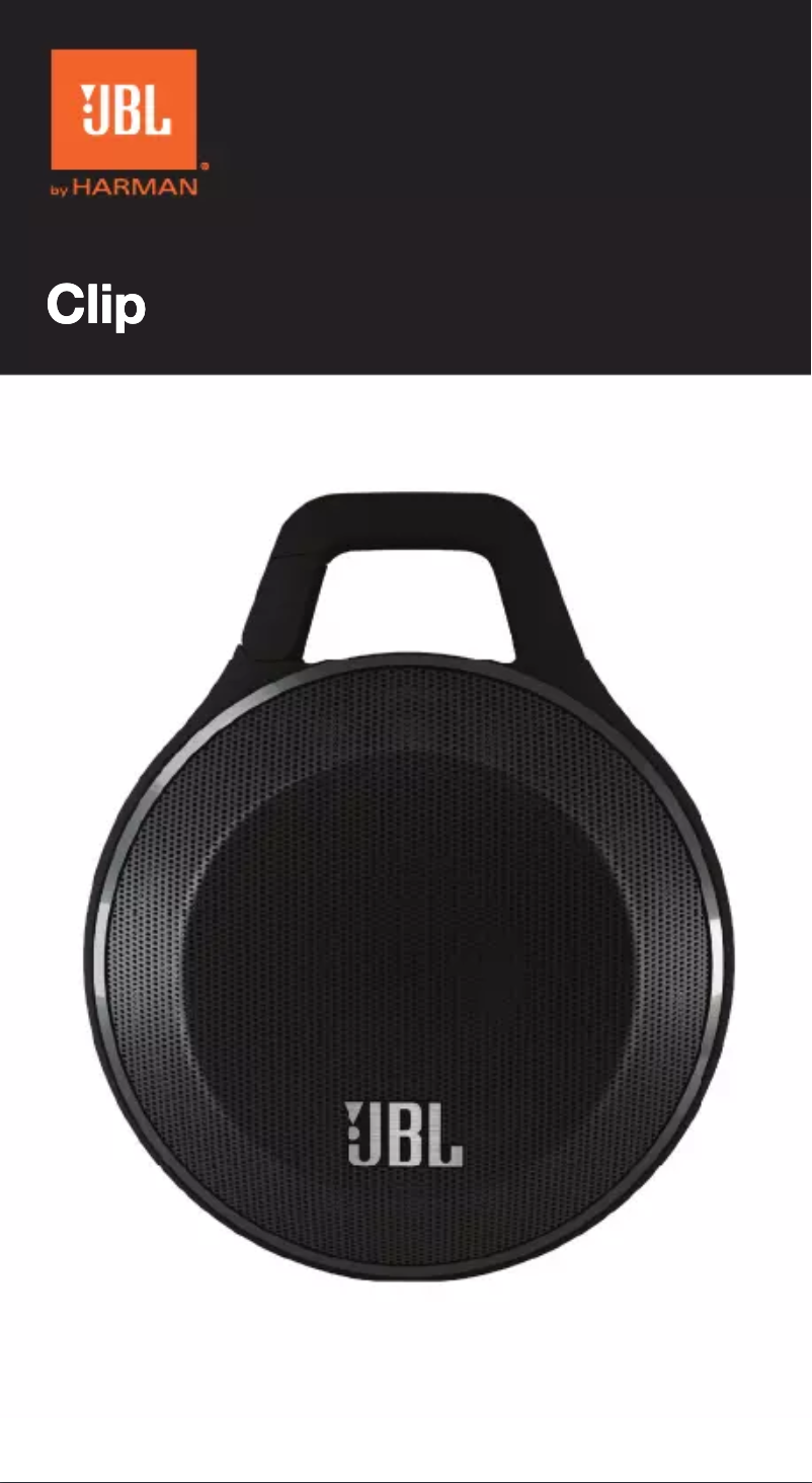 Page 1 de la notice Manuel utilisateur JBL Clip