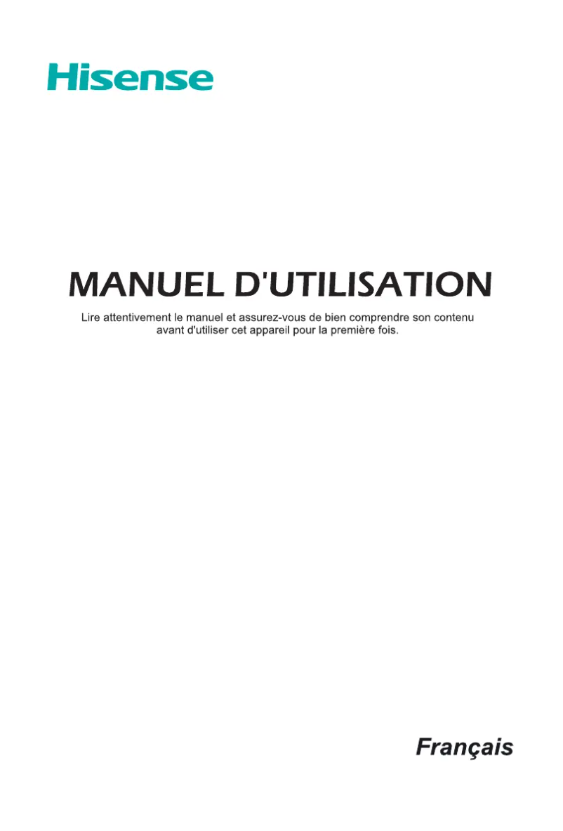 Page 1 de la notice Manuel utilisateur Hisense H43B7100
