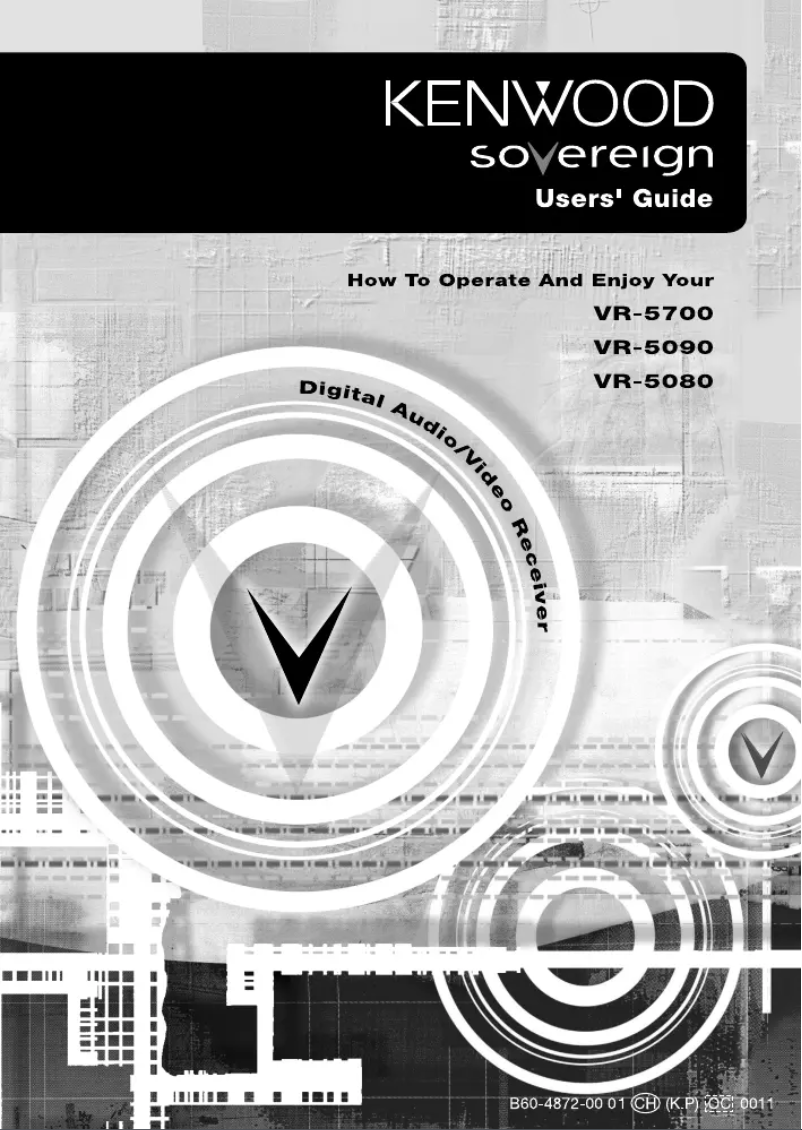 Página 1 del manual Manual de usuario Kenwood Sovereign VR-5700
