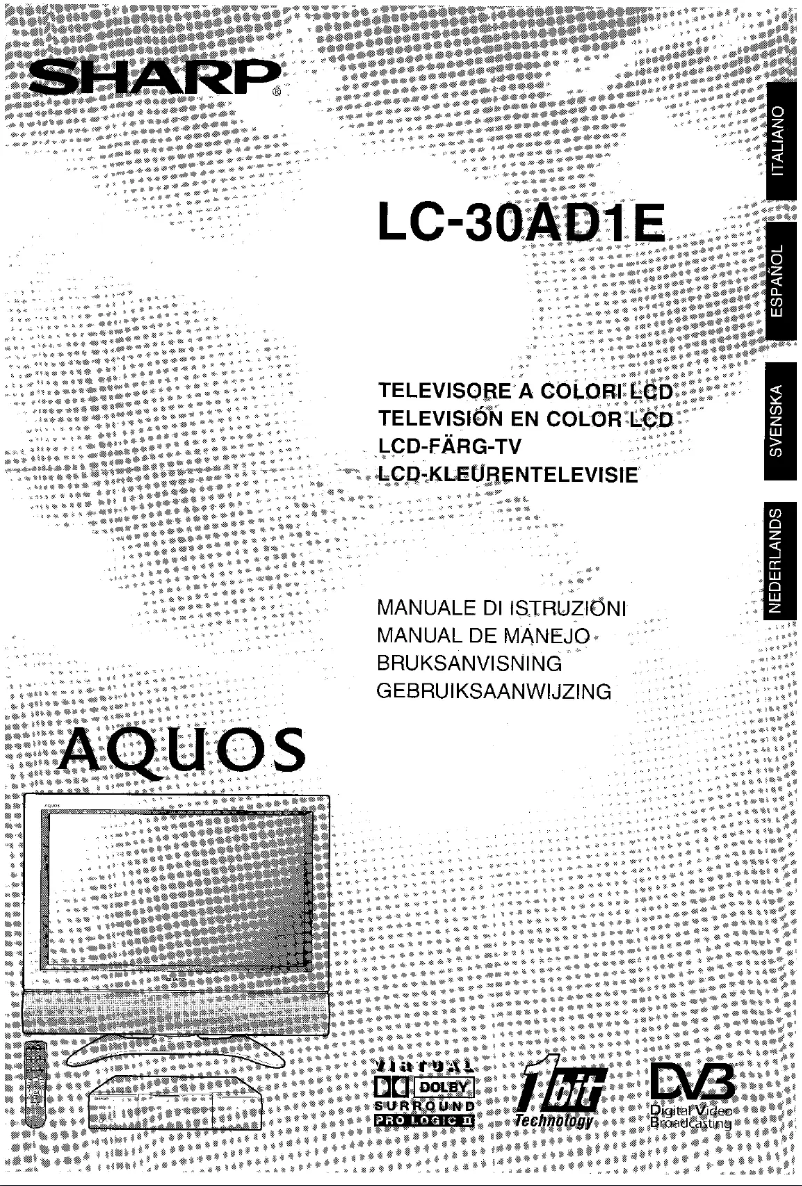 Page 1 de la notice Manuel utilisateur Sharp LC-30AD1E