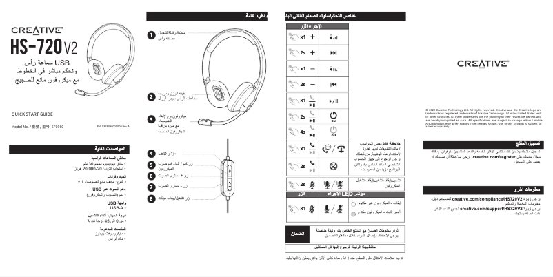 Image de la première page du manuel de l'appareil HS-720 V2
