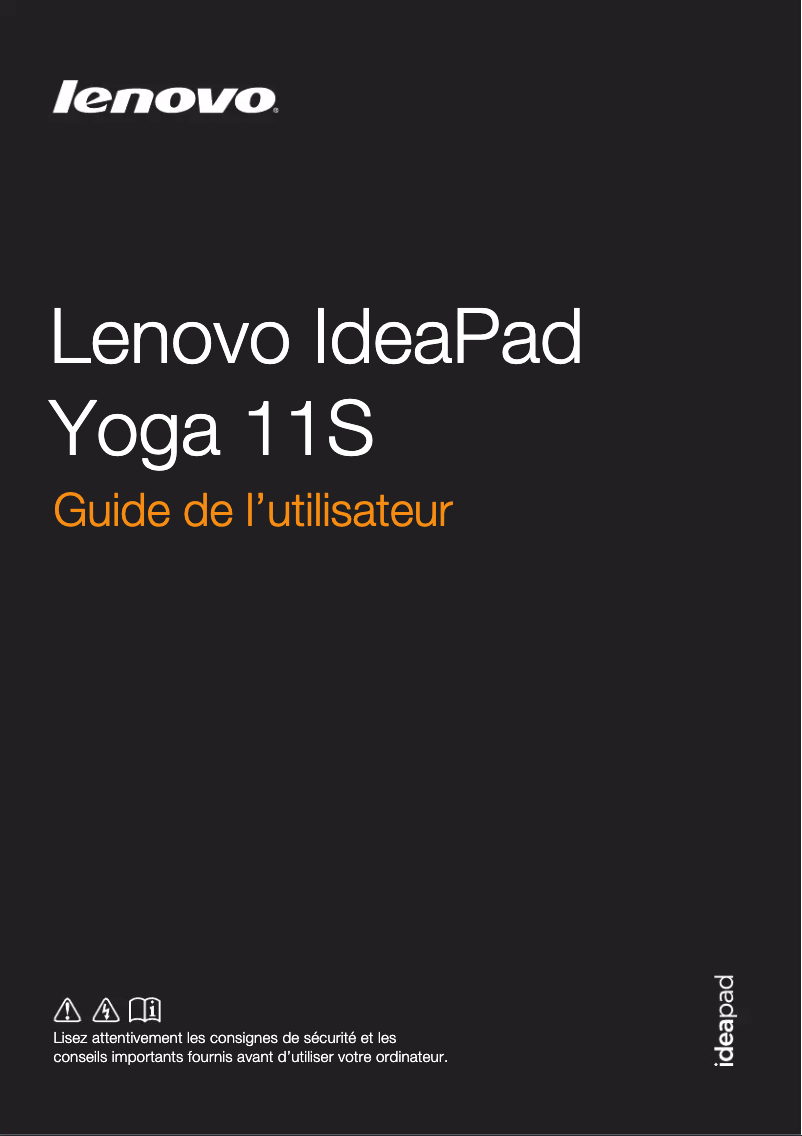 Page n°1 - Manuel utilisateur Lenovo IdeaPad Yoga 11s