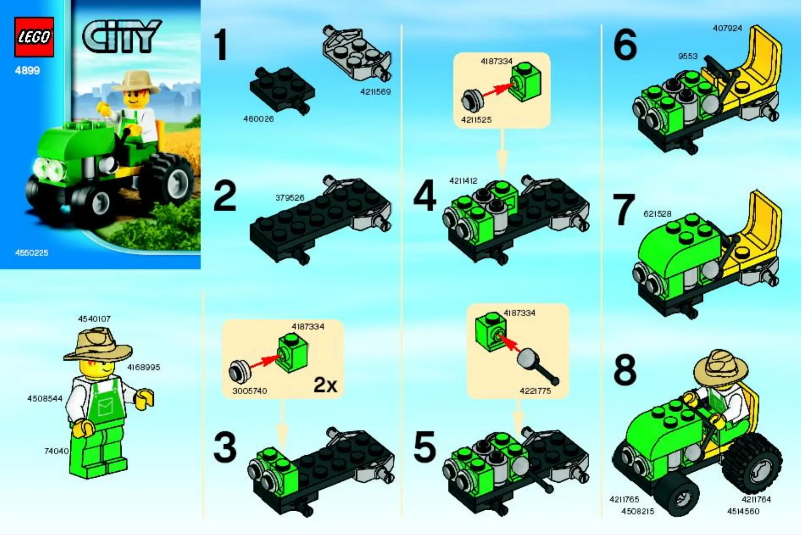 Page 1 de la notice Manuel utilisateur Lego Farmer & Tractor