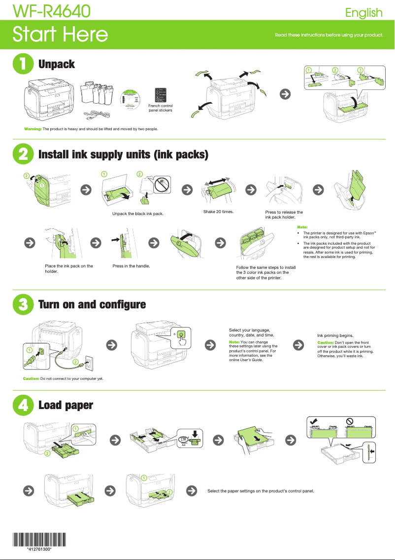 Page 1 de la notice Manuel utilisateur Epson WorkForce Pro WF-R4640