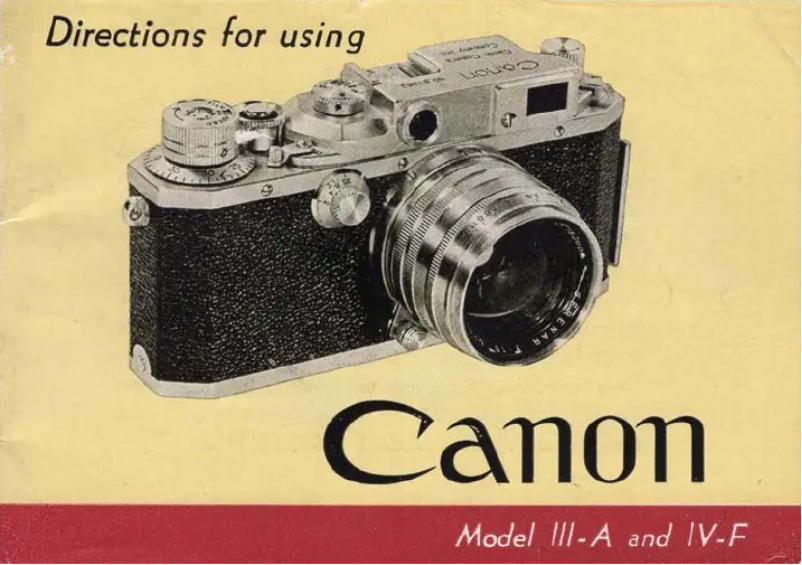 Page 1 de la notice Manuel utilisateur Canon III-A