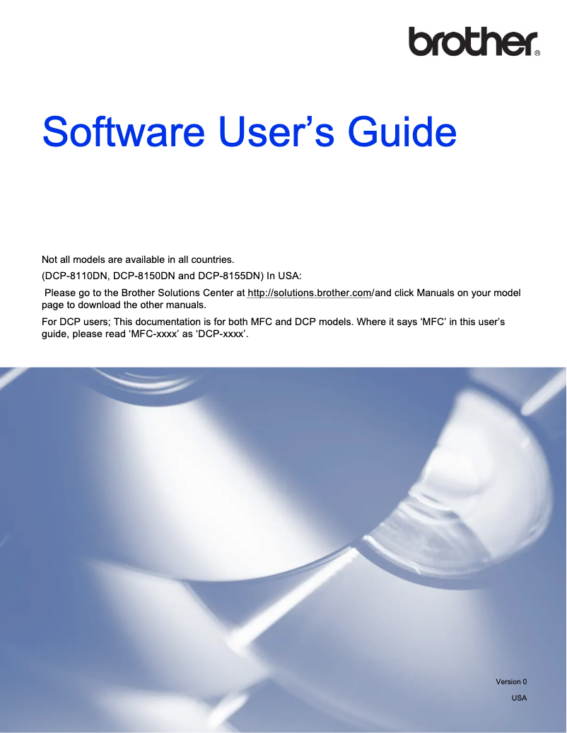 Image de la première page du manuel de l'appareil DCP-8150DN