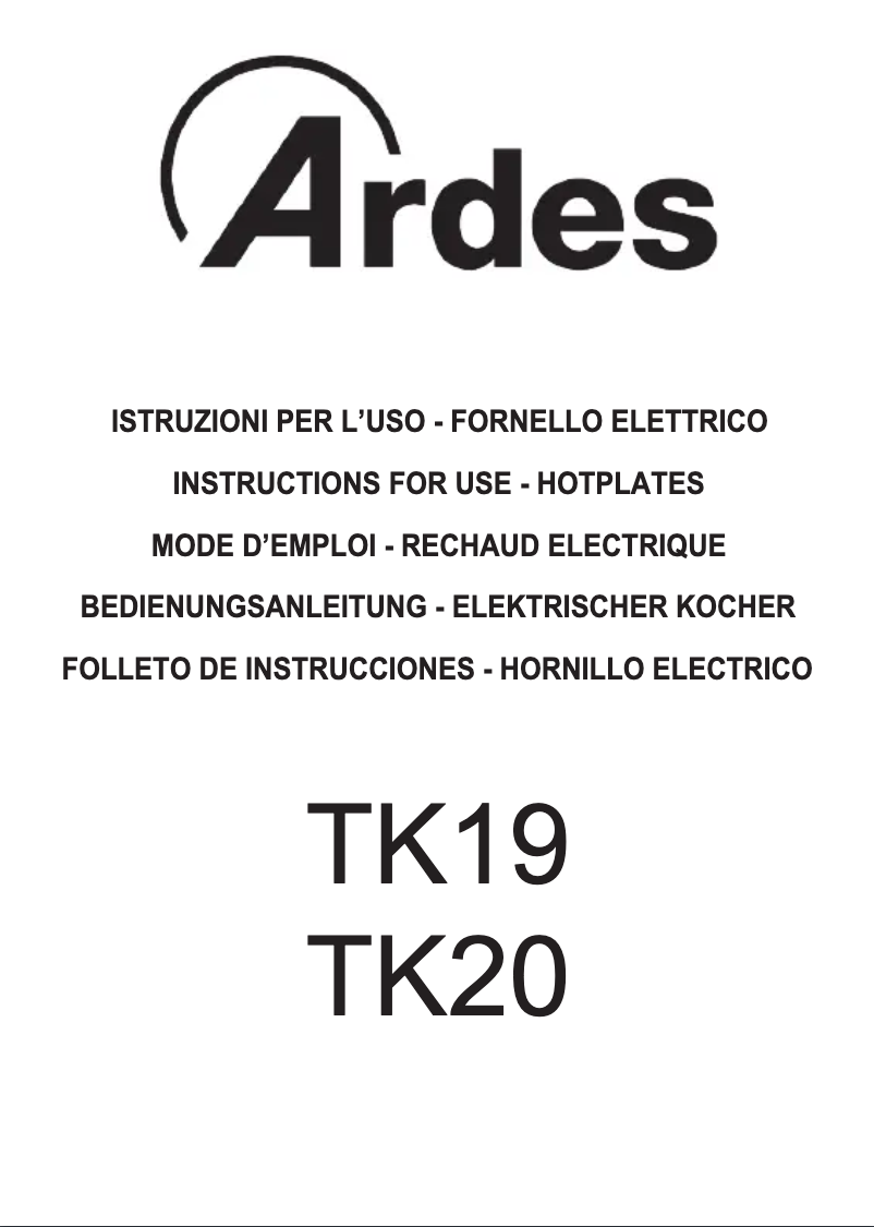 Image de la première page du manuel de l'appareil TK19