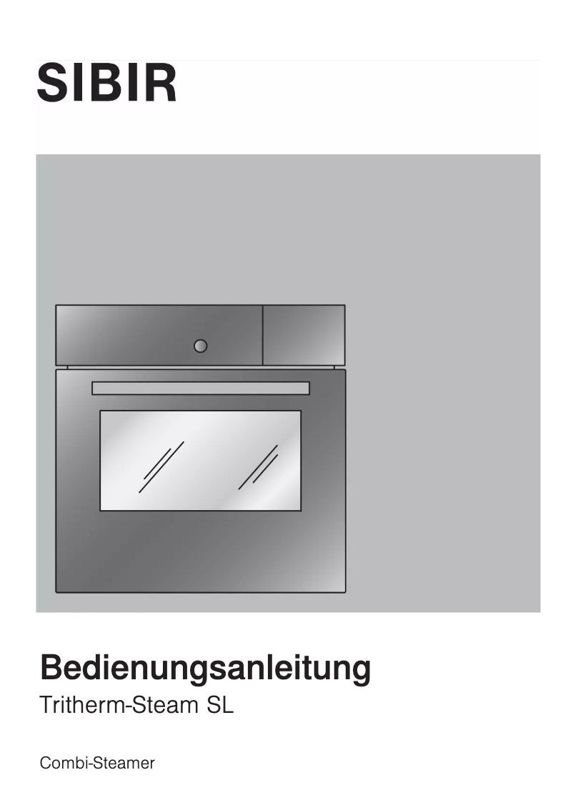 Image de la première page du manuel de l'appareil Tritherm-Steam SL