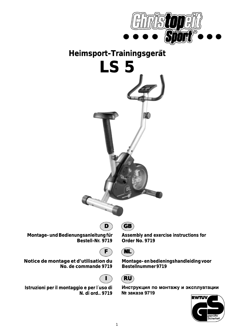 Página 1 del manual Manual de usuario Christopeit LS 5