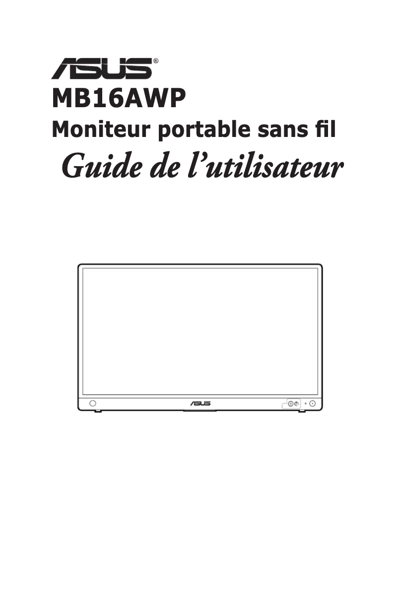 Page n°1 - Manuel utilisateur Asus ZenScreen MB16AWP