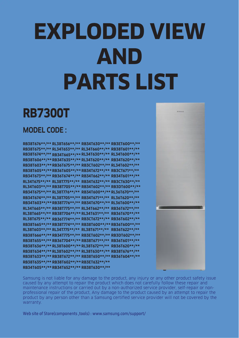 Image de la première page du manuel de l'appareil RB38A7B5322
