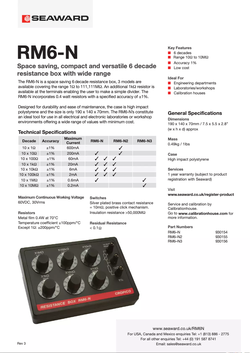 Page n°1 - Fiche technique Cropico RM6–N