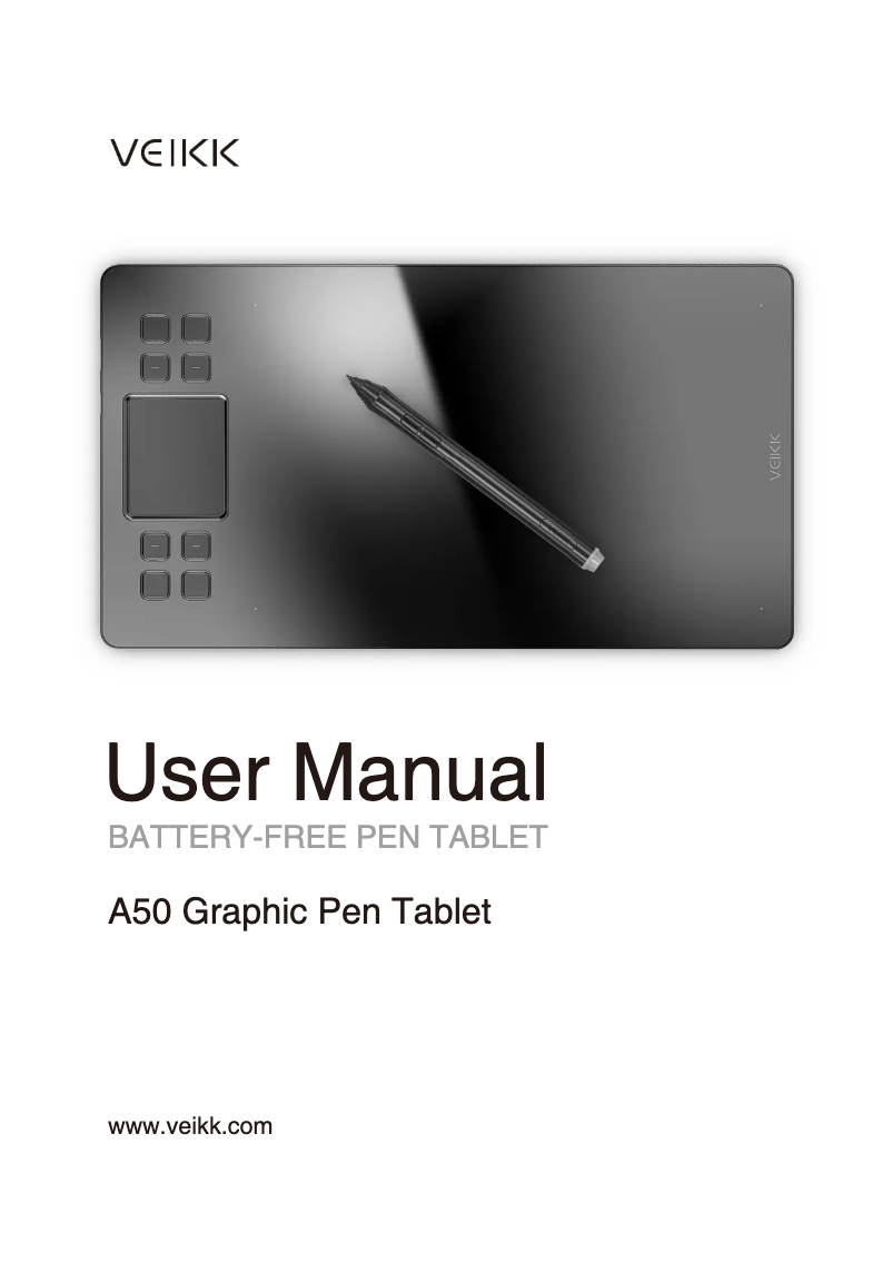 Page 1 de la notice Manuel utilisateur veikk A50