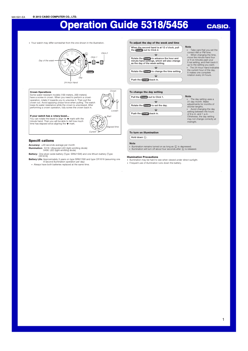 Image de la première page du manuel de l'appareil Sheen SHE-3047PG-9AUER