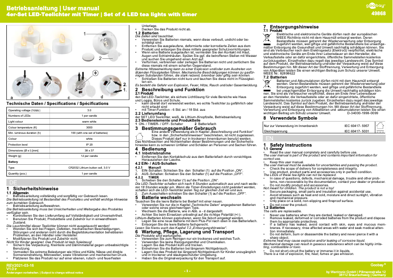 Image de la première page du manuel de l'appareil 49868