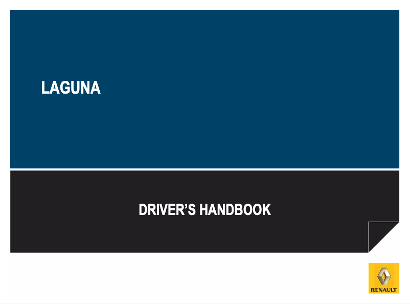 Image de la première page du manuel de l'appareil Laguna Coupe (2012)