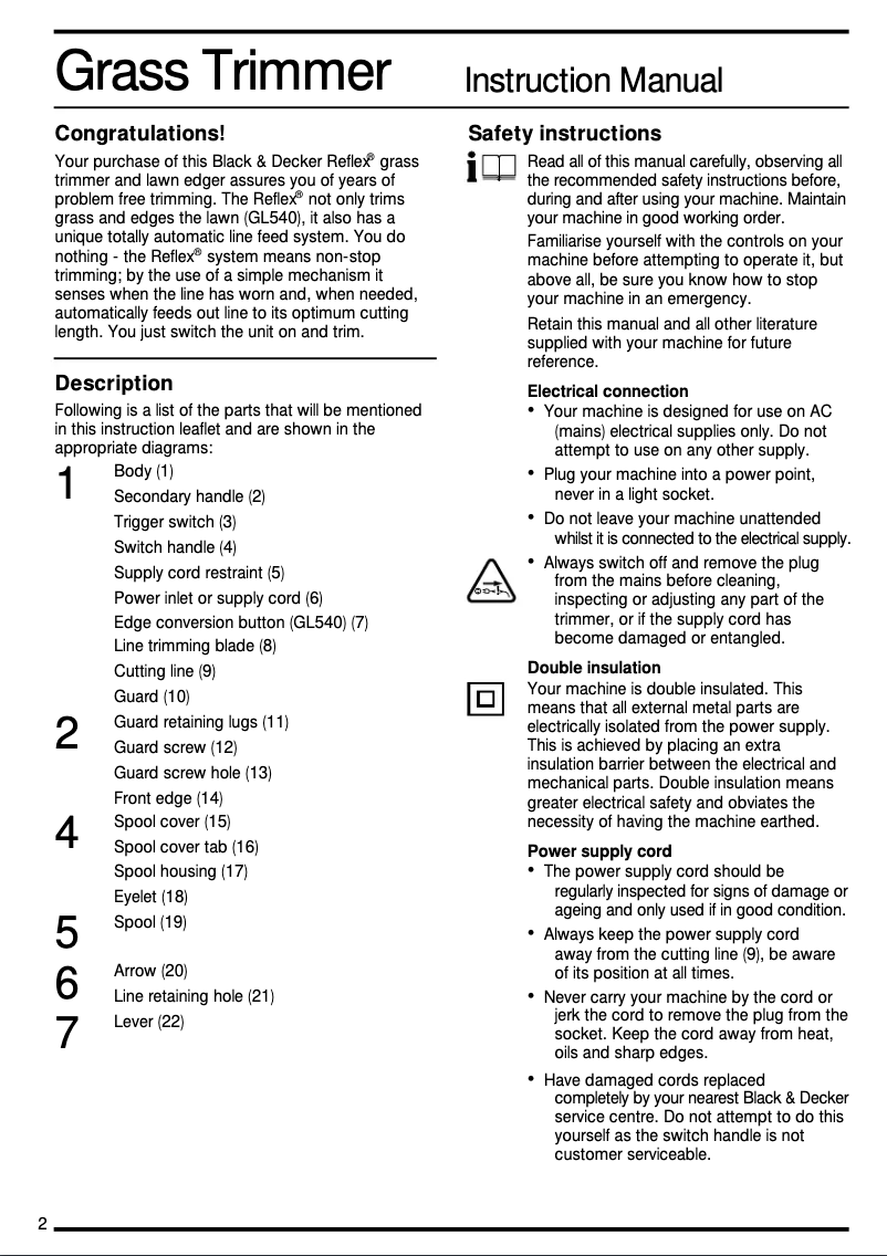 Imagen de la primera página del manual del dispositivo GL535