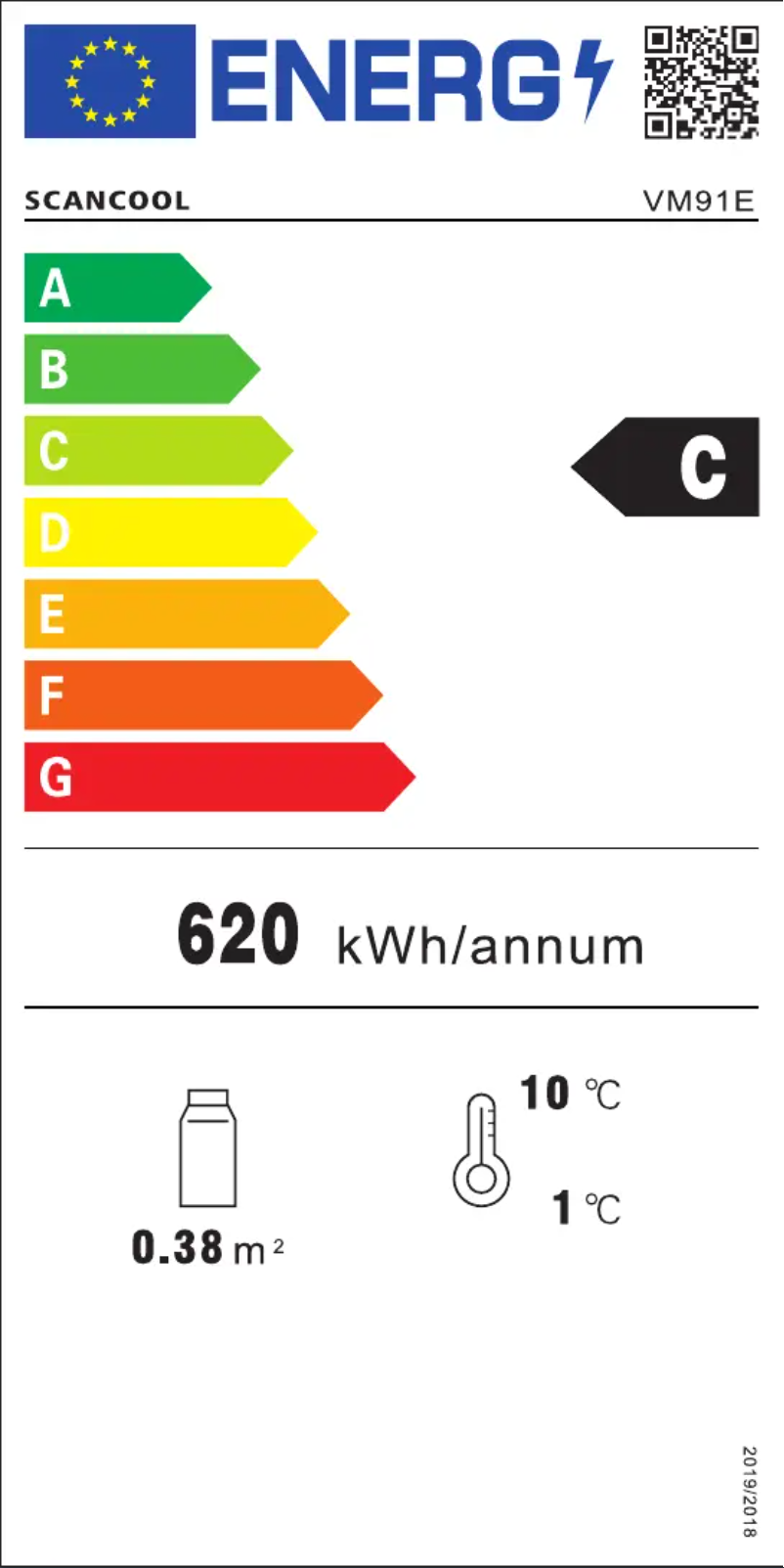 Page n°1 - Label énergétique Scancool VM 91 E