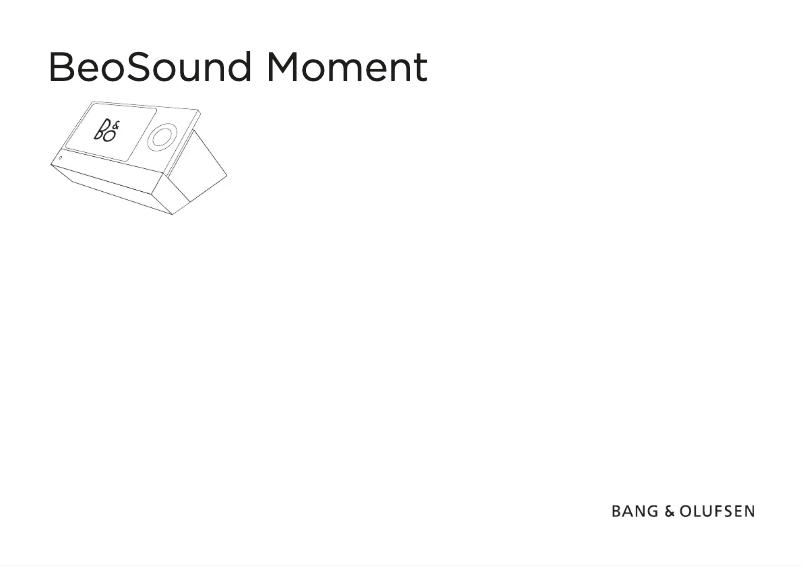 Image de la première page du manuel de l'appareil Beosound Moment