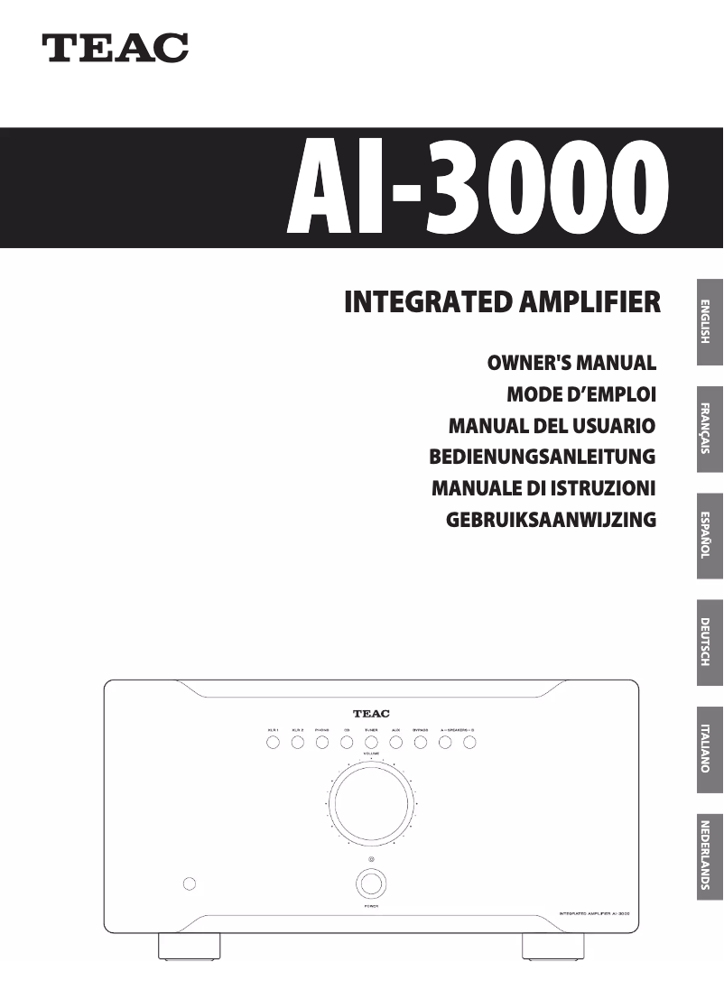 Image de la première page du manuel de l'appareil AI-3000