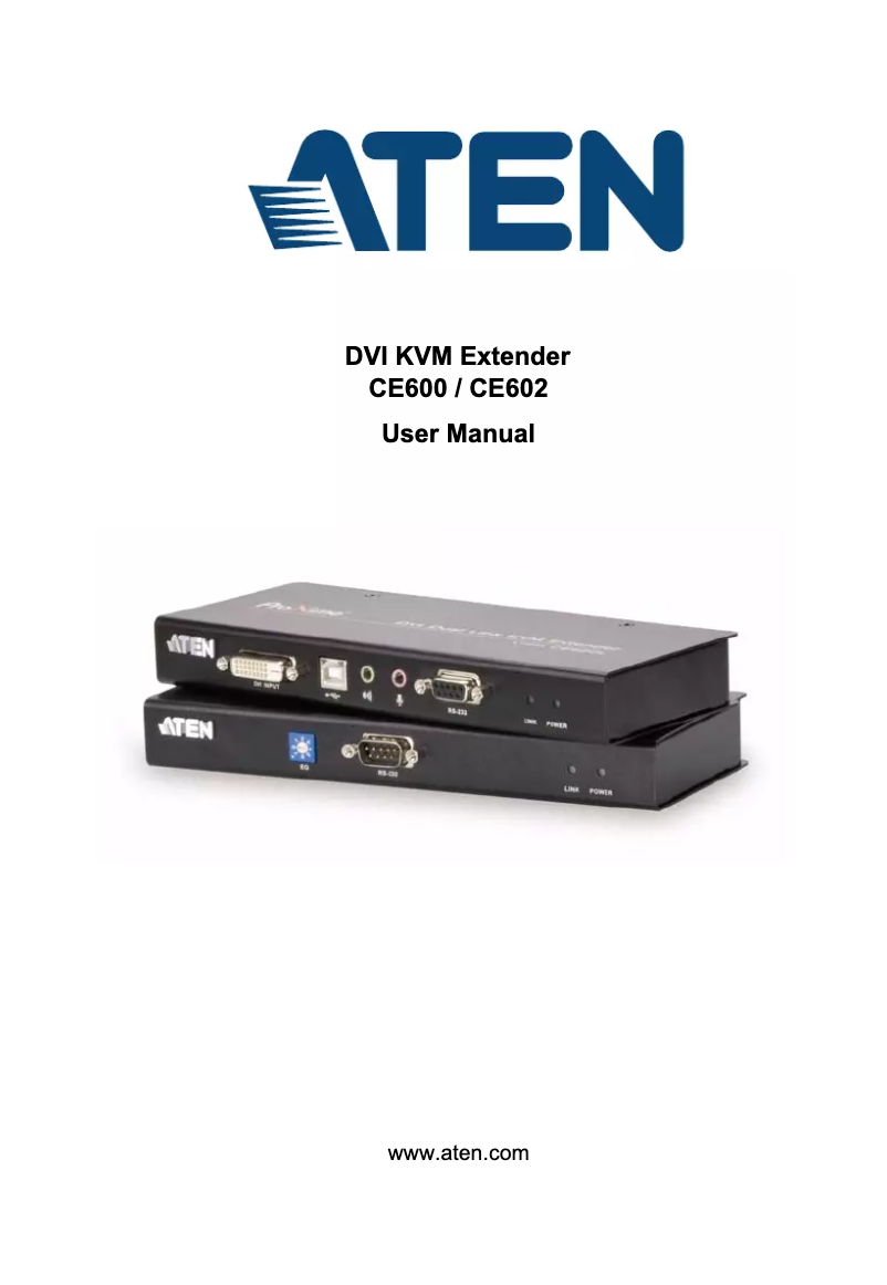 Page n°1 - Manuel utilisateur ATen CE602