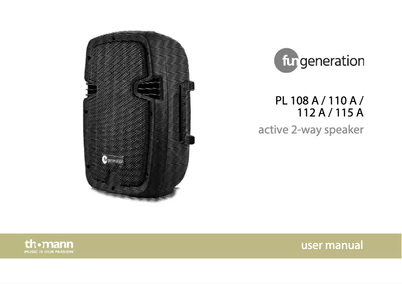 Page 1 de la notice Manuel utilisateur Fun Generation PL 108 A