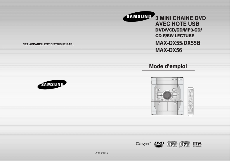 Page 1 de la notice Manuel utilisateur Samsung MAX-DX55