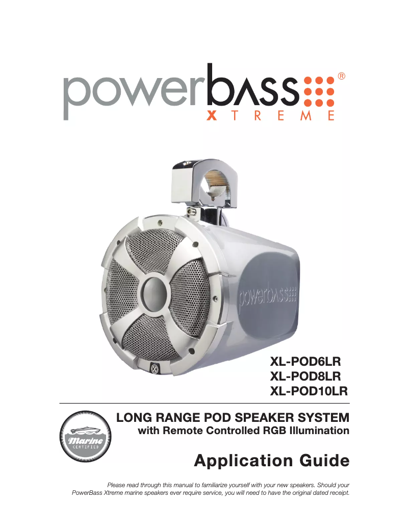 Page n°1 - Manuel utilisateur PowerBass XL-POD6LR