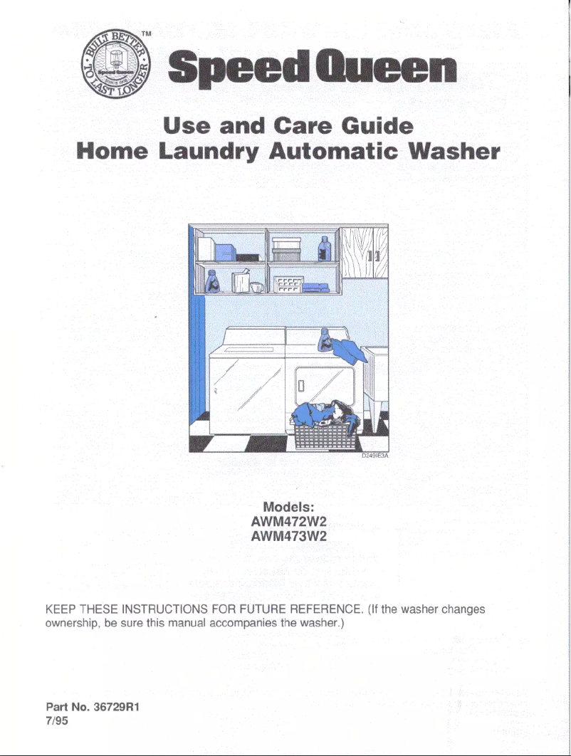 Image de la première page du manuel de l'appareil AWM472W2