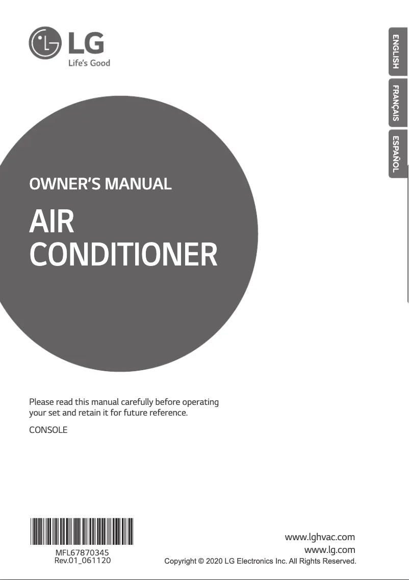 Página 1 del manual Guía de instalación LG LQN120HV4