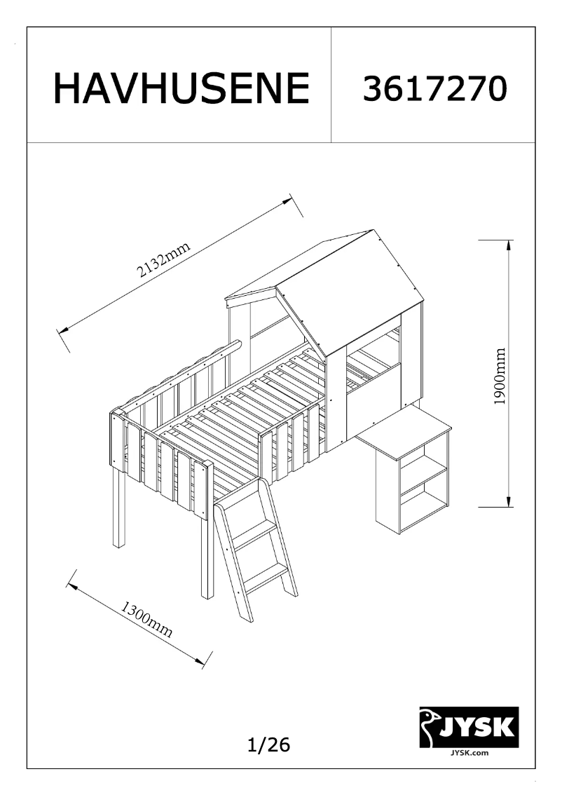 Page n°1 - Manuel utilisateur JYSK Havhusene