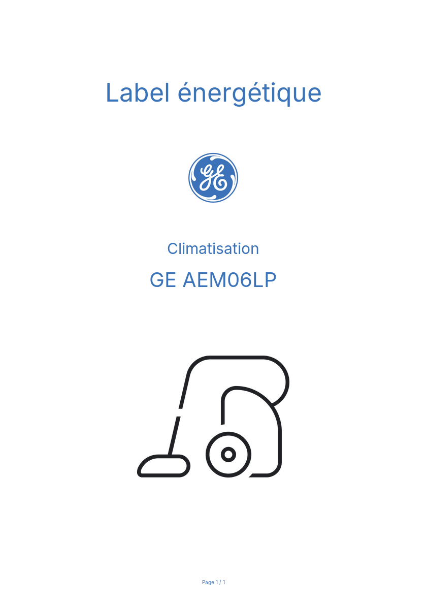 Image de la première page du manuel de l'appareil AEM06LP