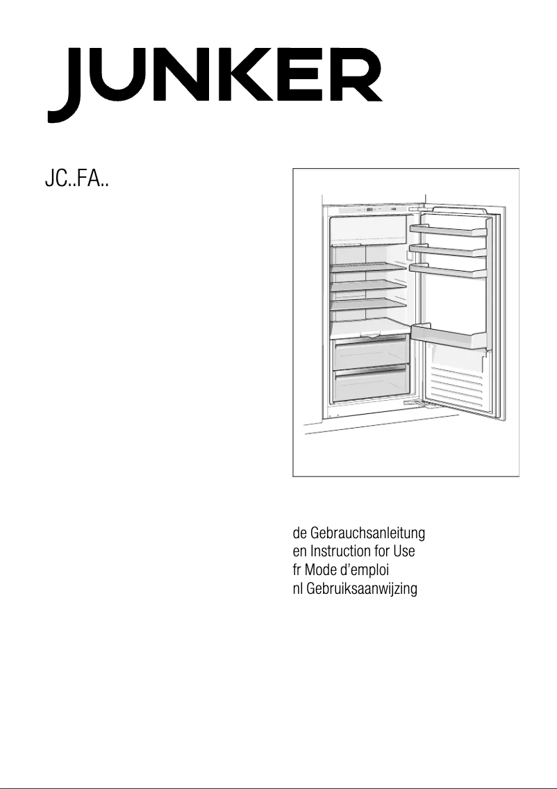 Page 1 de la notice Manuel utilisateur Junker JC40FA31