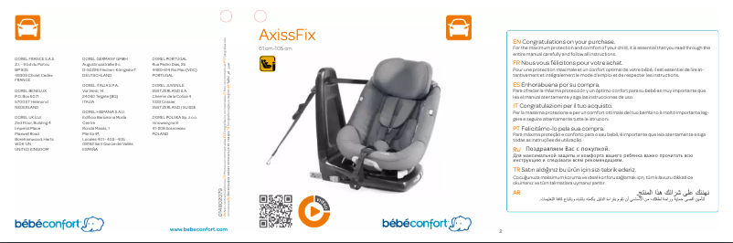 Page n°1 - Manuel utilisateur Bebe Confort AxissFix