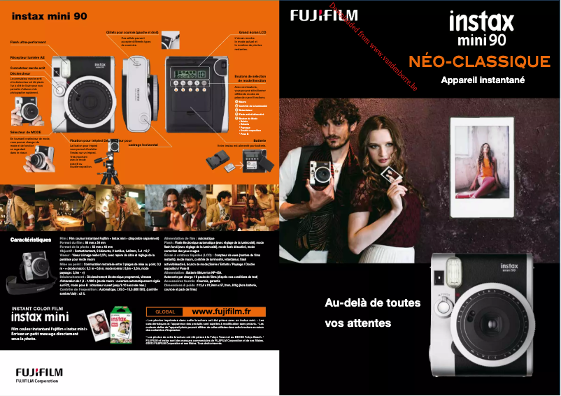 Image de la première page du manuel de l'appareil Instax Mini 90 Neo Classic