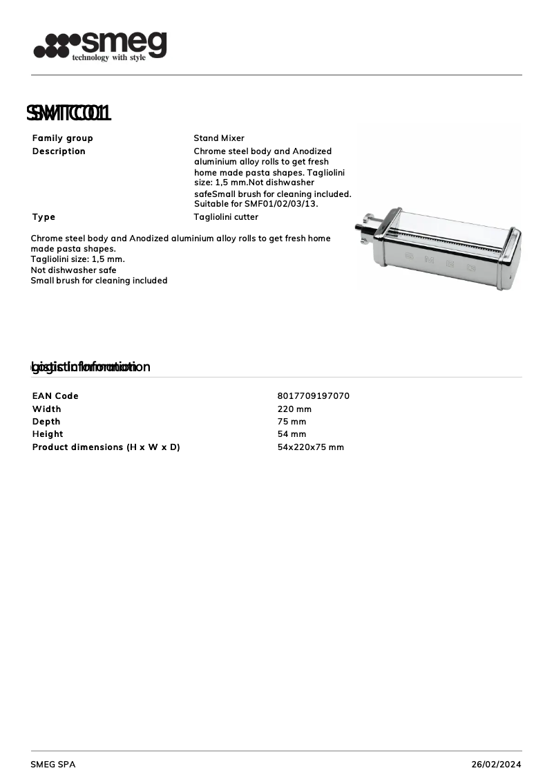 Image de la première page du manuel de l'appareil SMTC01