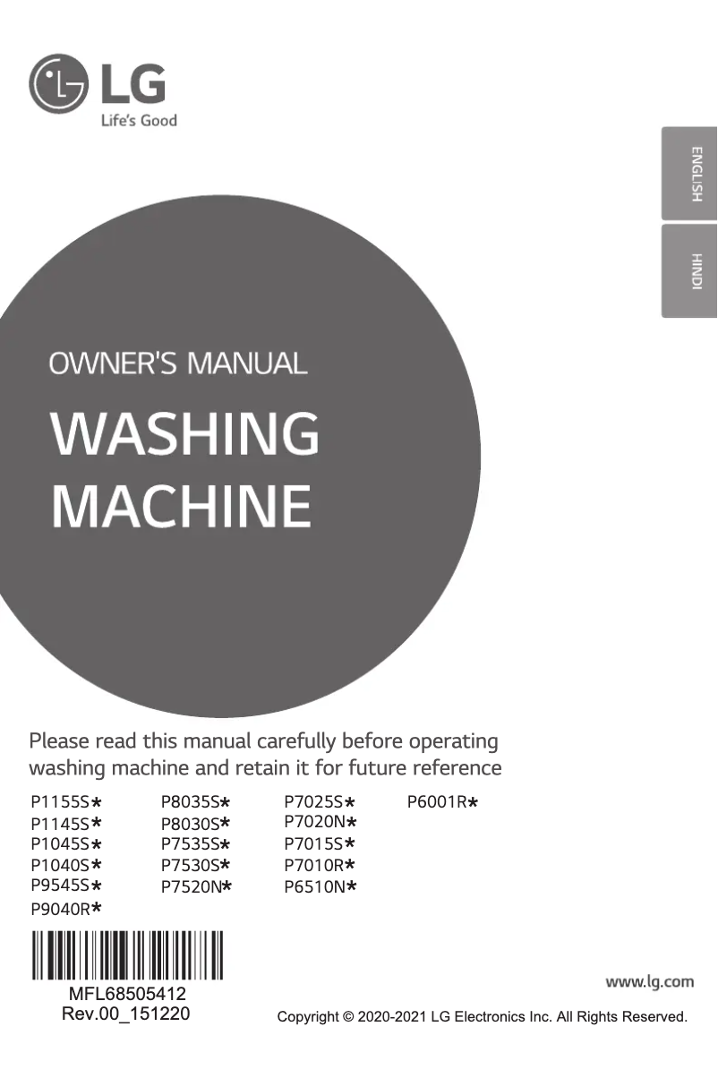 Page 1 de la notice Manuel utilisateur LG P7010RRAZ