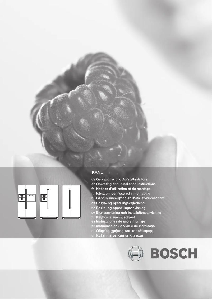 Page n°1 - Manuel utilisateur Bosch KAN58A50NE