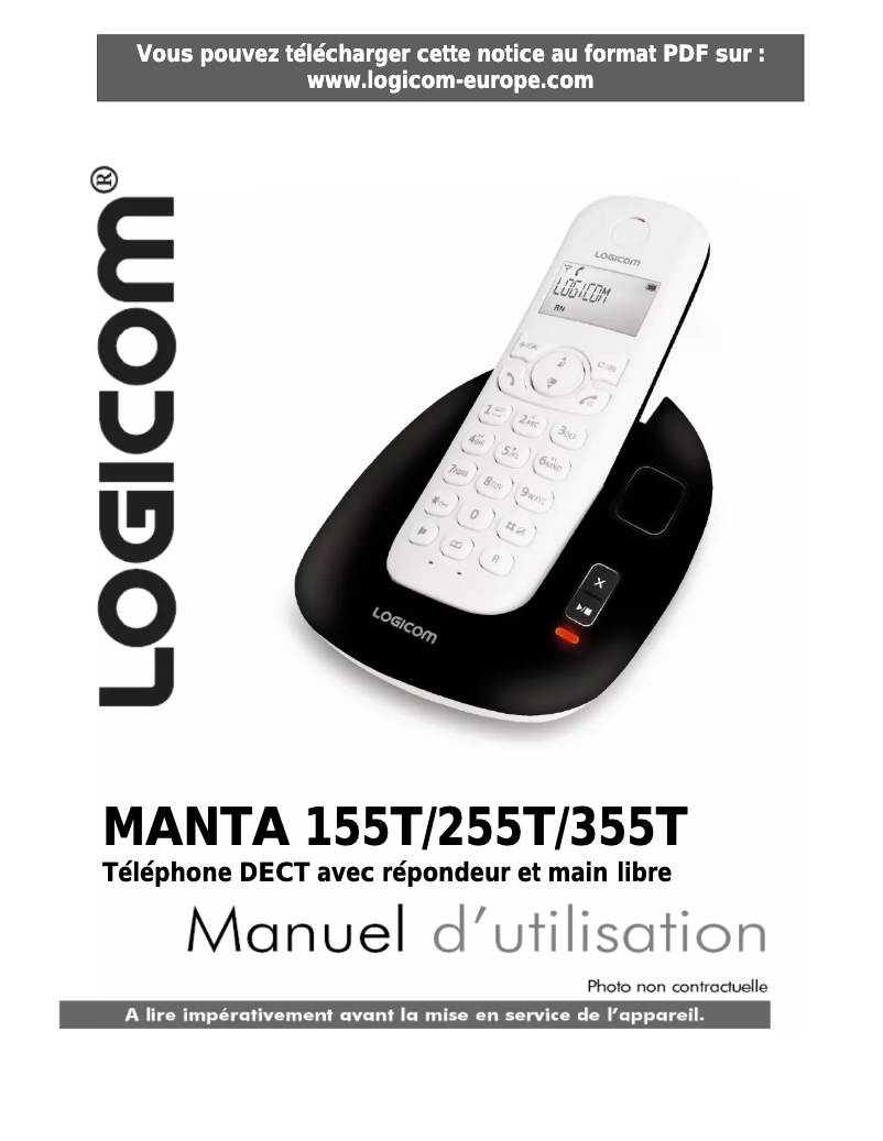 Página 1 del manual Manual de usuario Logicom Manta 255T