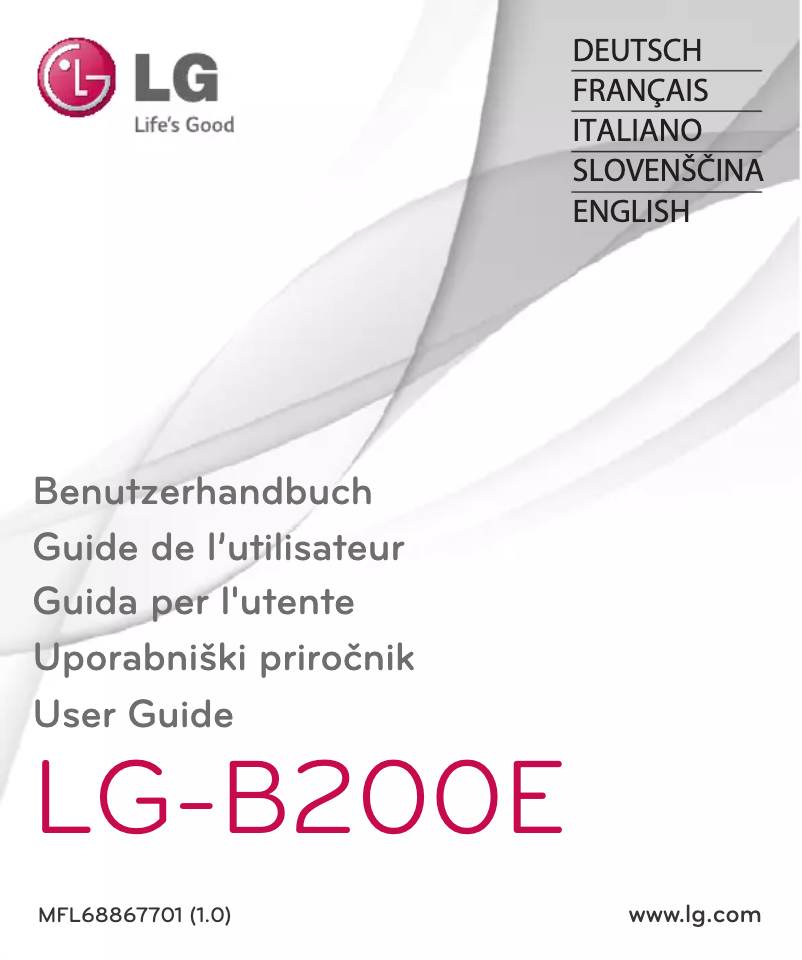 Page 1 de la notice Manuel utilisateur LG B200E