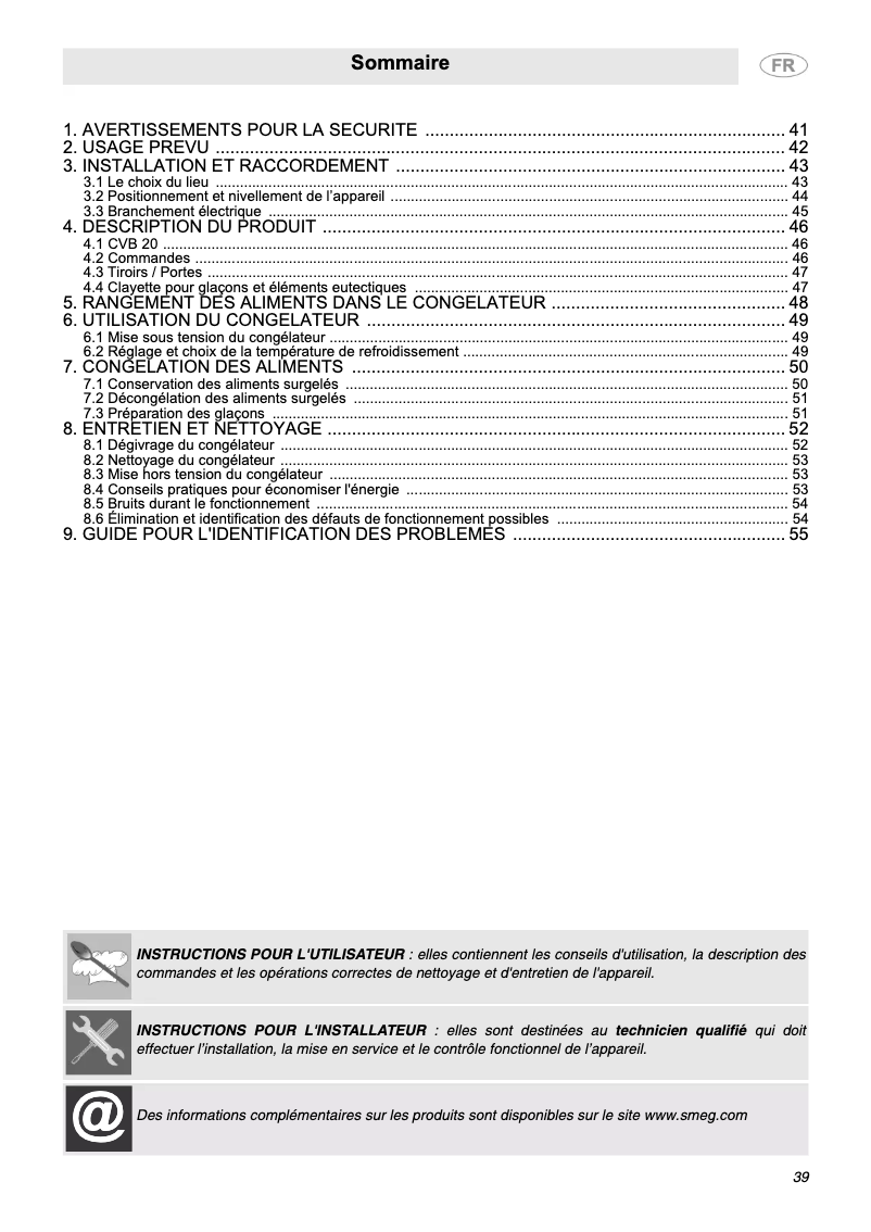 Image de la première page du manuel de l'appareil CVB20RR