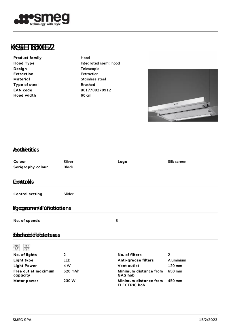 Image de la première page du manuel de l'appareil KSET6XE2