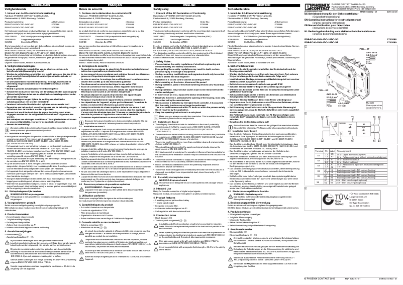 Image de la première page du manuel de l'appareil PSR-PC40-2NO-1DO-24DC-SC
