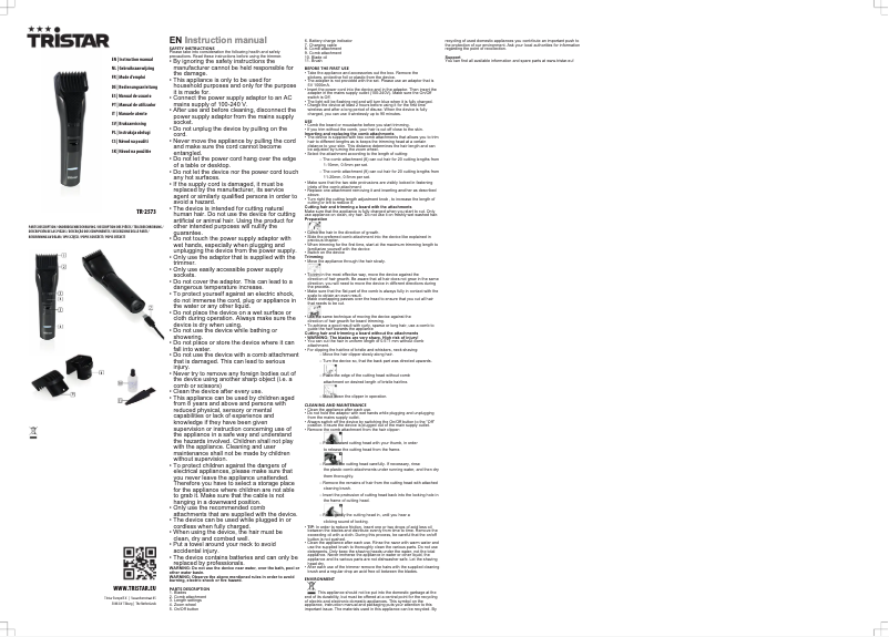 First page image of the manual for TR-2568