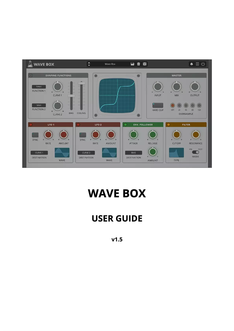 Page 1 de la notice Manuel utilisateur AudioThing Wave Box
