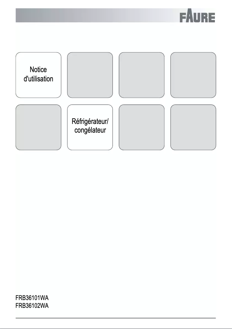 Page 1 de la notice Manuel utilisateur Faure FRB36101WA