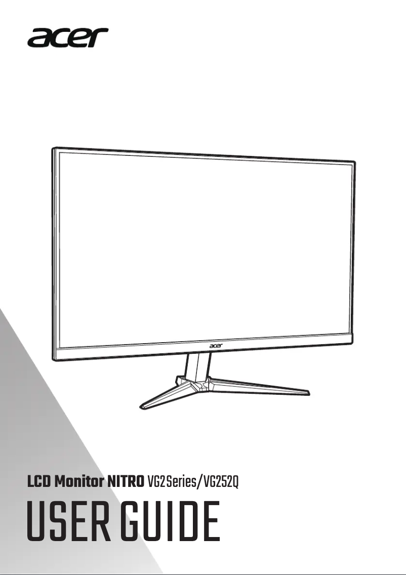 Page n°1 - Guide de démarrage rapide Acer VG252QX